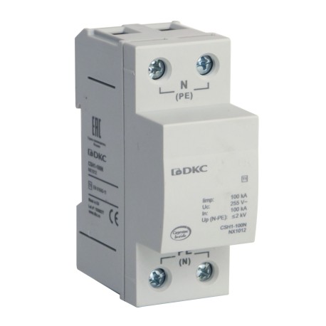 NX1012 | УЗИП, класс I, 1-полюсный, N-PE, 100кА