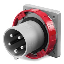 Вилка панельная прямая IP67 125А 3P+E+N 400В