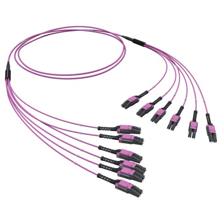 RNFLL12430 | Оптическая разветвительная сборка 12ОВ 50/125 OM4, 6хLC Duplex Uniboot/6хLC Duplex Uniboot, 30м