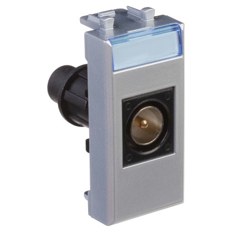 4404501 | Розетка TV одиночная модульная,  "Avanti", "Закаленная сталь", 1 модуль-1