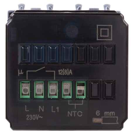 4404162 | Термостат модульный для теплых полов,  "Avanti", "Закаленная сталь", 2 модуля-2