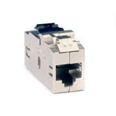 Модуль Keystone RJ45 CAT6 проходной экранированный, серебристый