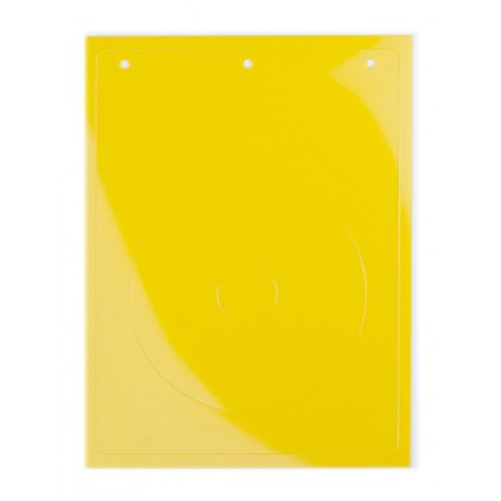 TAEM090Y | Табличка полужесткая для маркировки кнопок аварийного останова. ПВХ. Желтая.