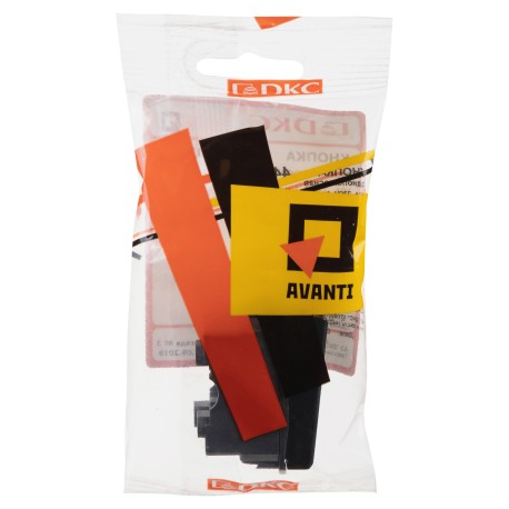 4402151 | Кнопка модульная, "Avanti", "Черный квадрат", 1 модуль-4