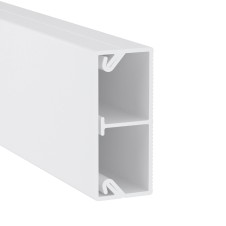 TMC 40/2x17 Миниканал с перегородкой белый (розница 8 м в пакете, 10 пакетов в коробке)