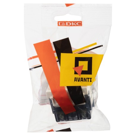 4405002 | Розетка модульная, 2P+E, с з/ш, "Avanti", "Ванильная дымка", 2 модуля-4