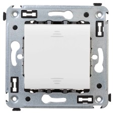 Выключатель одноклавишный в стену, "Avanti", "Белое облако"