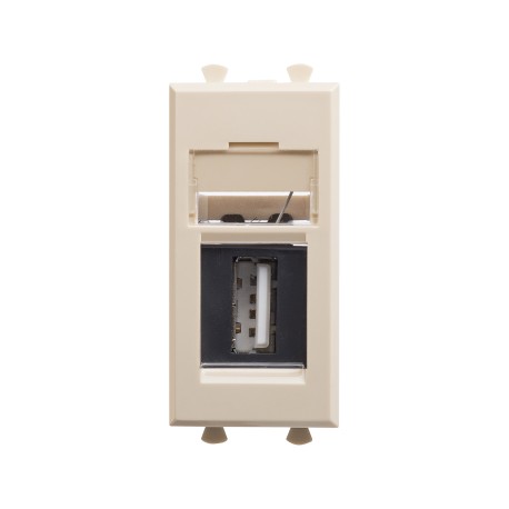 4405401 | USB 2.0 розетка модульная, тип А-А, "Avanti", "Ванильная дымка", 1 модуль