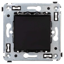 Переключатель одноклавишный в стену, "Avanti", "Черный квадрат"