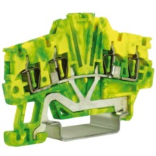 HTE.1/2+2, зажим для заземления, 2 ввод/2 вывода, 1,5 кв.мм желто-зеленый