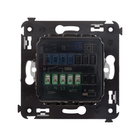 4412163 | Термостат для теплых полов в стену, Avanti, Черный матовый-2