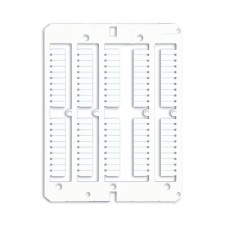 Маркировка для клемм ДКС, жесткая, 4х10мм. Период 4мм. Белая