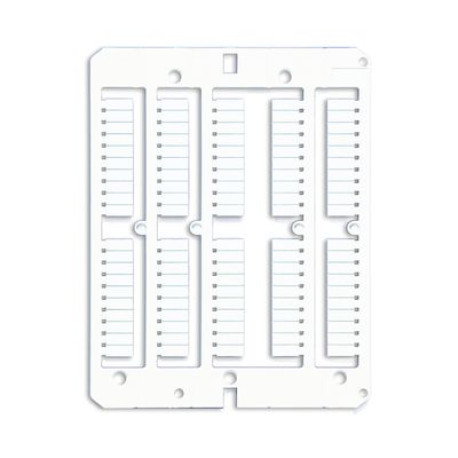 NUTB1040 | Маркировка для клемм ДКС, жесткая, 4х10мм. Период 4мм. Белая