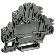 Клеммный зажим. Двухуровневый. Пружинный. 2,5 кв.мм. Оба уровня разомкнуты. Для установки электронных компонентов. Тип HMD.2N/X/GR