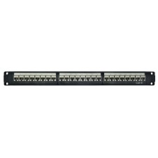 Патч-панель модульная 19", 1U, CAT6, 24 порта RJ45, экранированная