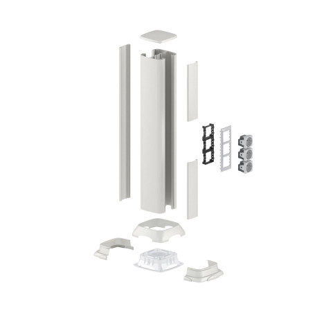 09591 | Алюминиевая колонна 0,71 м, цвет светло-серебристый металлик-4