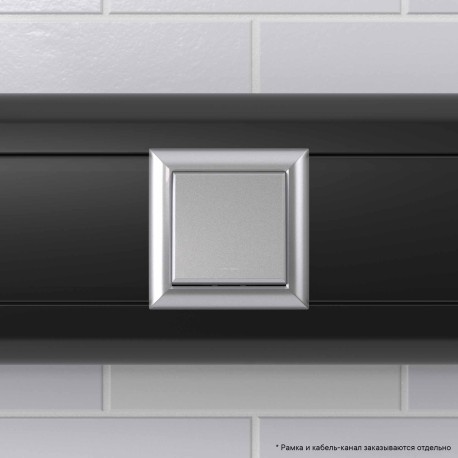 4404152 | Кнопка одноклавишная модульная, "Avanti", "Закаленная сталь", 2 модуля-5