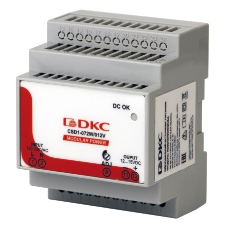 XCSD1072W012VAA | Источник питания "MODULAR POWER", однофазный, 72Вт, 5А, 12В