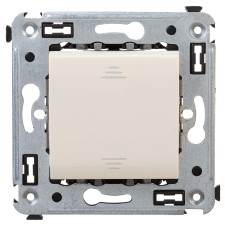 Переключатель одноклавишный в стену, "Avanti", "Ванильная дымка"