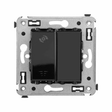 Диммер кнопочный в стену, "Avanti", "Черный квадрат"