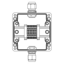 Взрывозащищенная клеммная коробка из полиэстера TBE-P-03-(6xCBC.2)-1xPABMP(A)-1xPABMP(C)1Ex e IIC Т5 Gb / Ex tb IIIC T95°C Db IP66