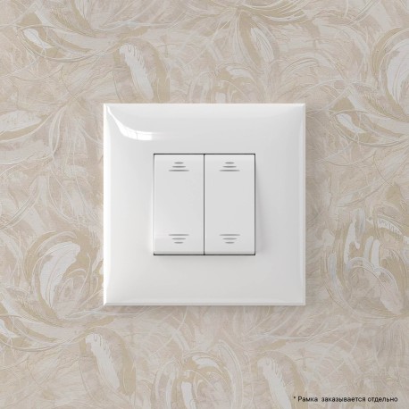 4400124 | Инвертор двухклавишный в стену, Avanti, Белое облако-5