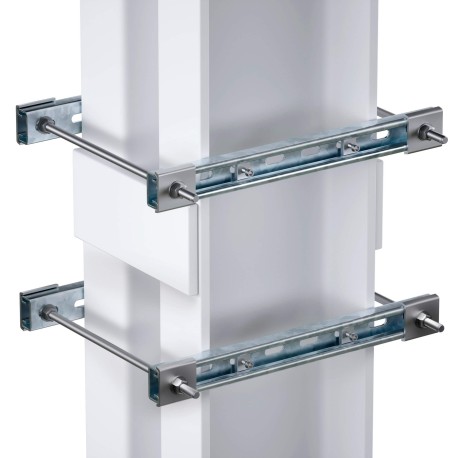 EX-TR0405 | Обжимной комплект монтажных профилей тип 1, обхват конструкции габаритами 350 на 440 мм, для крепления 1 оболочки(ек) одноготипоразмера с видом защиты Ex e, горячеоцинкованный