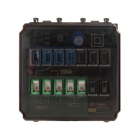 4412162 | Термостат модульный для теплых полов, Avanti, Черный матовый, 2 модуля-2