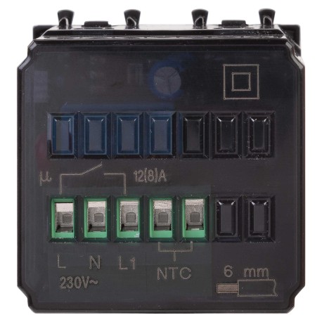 4402162 | Термостат модульный для теплых полов, "Avanti", "Черный квадрат", 2 модуля-2