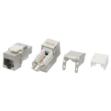 Модуль Keystone RJ45 CAT 5E экранированный (STP), 90 градусов,серебристый