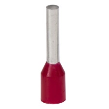 Наконечник-гильза с изол. фланцем для жилы сечением 1кв.мм, длина контактной части 6мм, красный