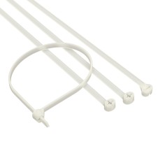 Хомут P6.6 с двойным замком, белый 4,8x370