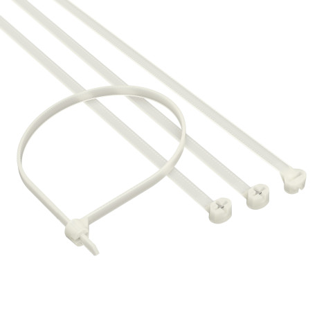 21216SR | Хомут P6.6 с двойным замком, белый 4,8x250