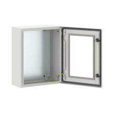 Корпус навесной STE с М/П с прозрачной дверью ВхШхГ 500x400x200 мм