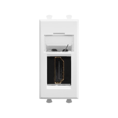 4400251 | HDMI розетка модульная, тип А-А, "Avanti", "Белое облако", 1 модуль