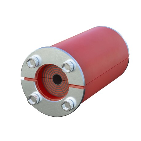 DXF3116 | Проходка круглая, нержавеющая, D75х70 мм для кабелей D = 28-48 мм