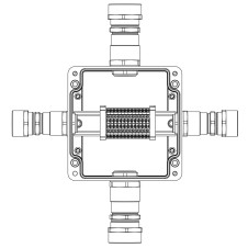 Взрывозащищенная клеммная коробка из полиэстера TBE-P-05-(12xCBC.2)-1xKA4MHK(A)-1xKA3MHK(B)-1xKA4MHK(C)-1xKA3MHK(D)1Ex e IIC Т5 Gb / Ex tb IIIC T95°C Db IP66/КЗ