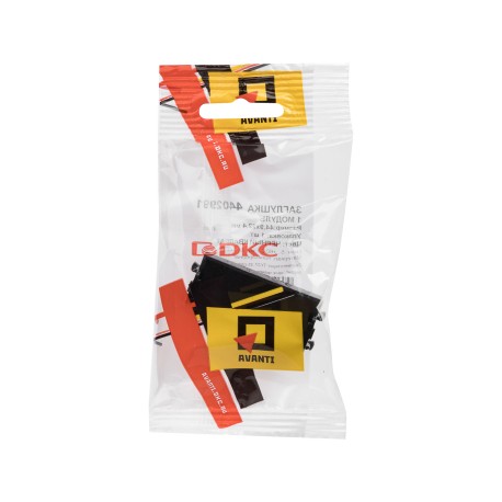 4402991 | Заглушка модульная, "Avanti", "Черный квадрат", 1 модуль-4