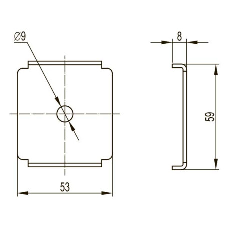 FC37311R | Пластина для подвеса проволочного лотка на шпильке-1