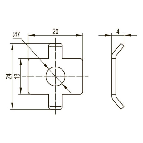 CM180600 | Шайба четырехлепестковая для соединения проволочного лотка-2