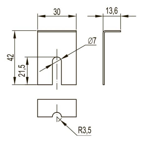 38500ZL | Держатель крышки лотка H50-80-100, 1.2мм, цинк-ламельное-1