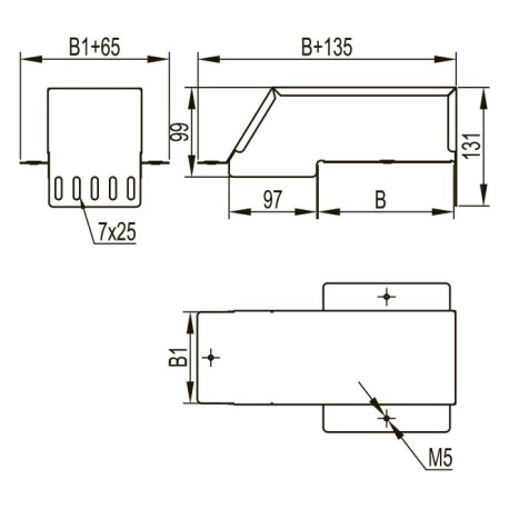 36562K | Ответвитель-крышка Т-образный переходник DDT 100/100, 0.8мм-1