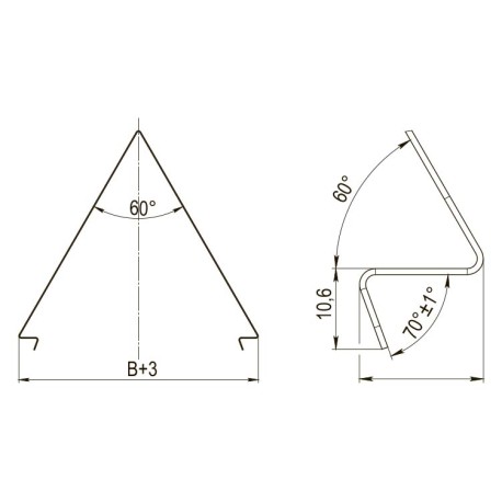SKS332ZL | Крышка двускатная осн.200, L=1500, 0.8мм, цинк-ламельное-1