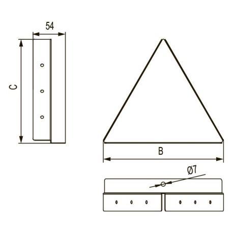 SKH202HDZL | Заглушка двускатной крышки осн.200, 0.8мм, цинк-ламельное-1