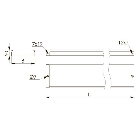 3511112HDZ | Лоток неперфорированный 100х100, L=2000, 1.2мм, горячеоцинкованное-1