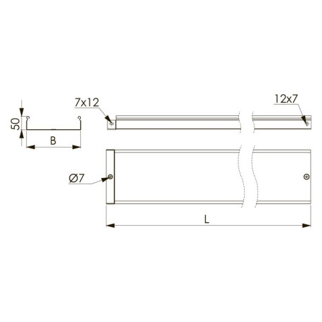 3502215 | Лоток неперфорированный 100х50, L=3000, 1.5мм-1