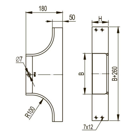 36263KHDZ | Ответвитель универсальный DL 100х100, 0.8мм, горячеоцинкованное-1