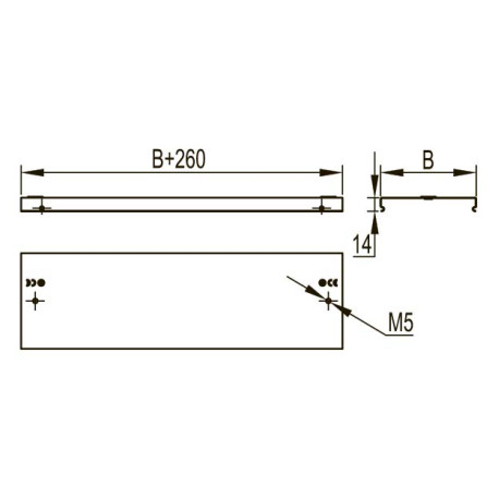 38391 | Крышка на ответвитель-переходник вертикальный Т-образный TDSA 150/300, 0.8мм-1