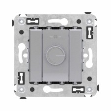 Диммер поворотный в стену, "Avanti", "Закаленная сталь"