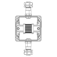 Взрывозащищенная клеммная коробка из алюминия TBE-A-12-(6xCBC.2)-1xKAEPM2MHK-20(A)-1xKAEPM2MHK-20(C)1Ex e IIC Т5 Gb / Ex tb IIIC T95°C Db IP66